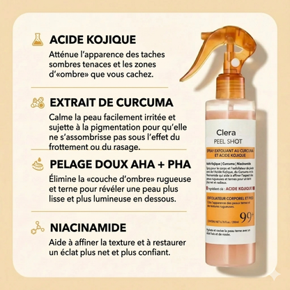 Clera - Spray exfoliant pour le corps